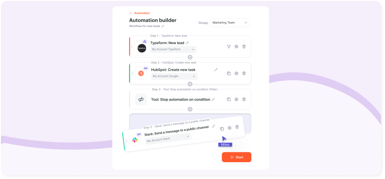 Automation builder